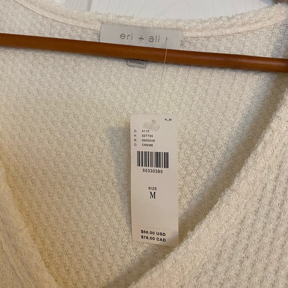 NWT Anthropologie Eri + Ali Waffle Weave Top - Picture 3 of 5